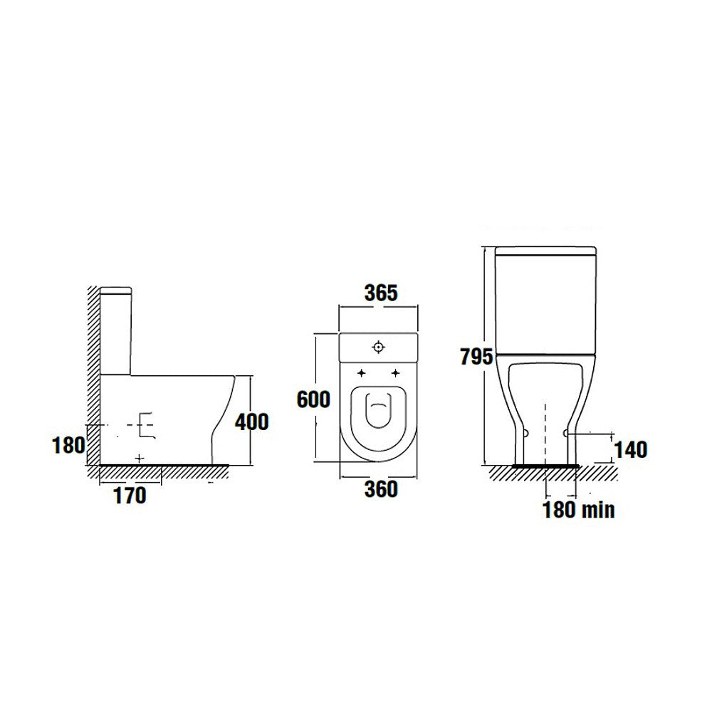  - Emma BTW toilet suite with soft close seat